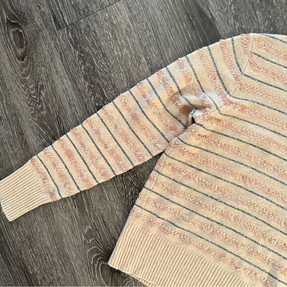 J. Crew Sequin Stripe Supersoft Yarn Sweater - Picture 4 of 8